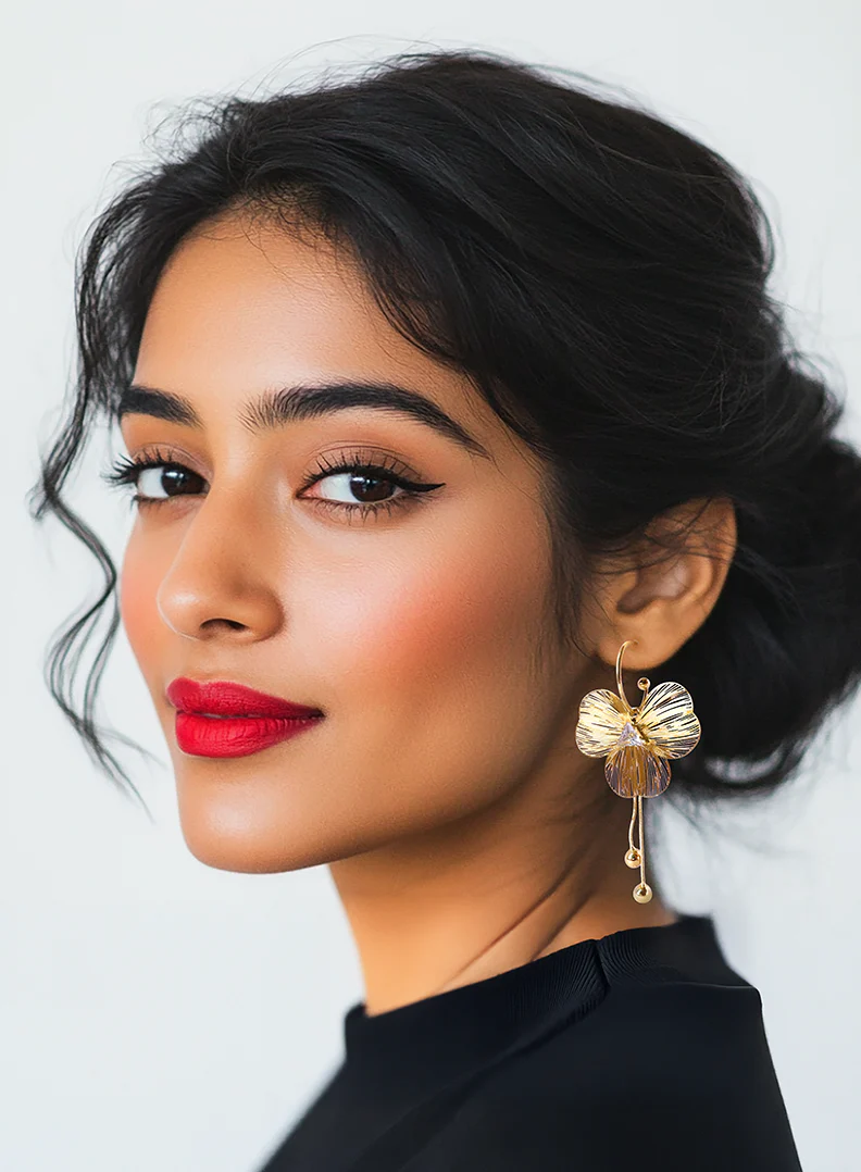 Golden Flower Dangle